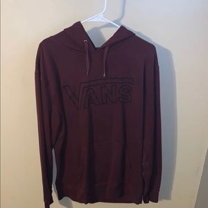 Vans burgundy unisex hoodie size large worn once